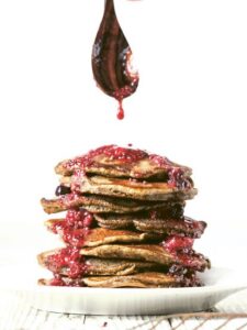 Buckwheat Pancakes with Salted Butter and Honey Recipe Image